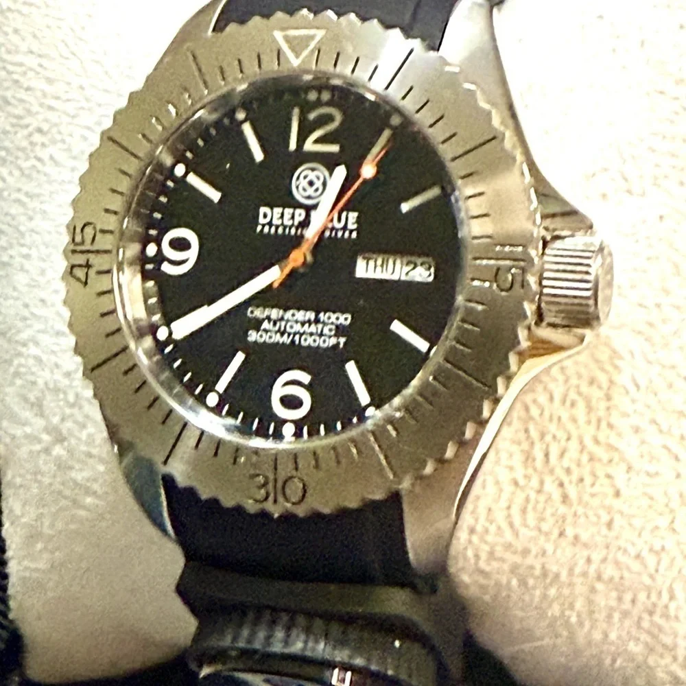 DEEP BLUE Defender Day Date Luxury Sport Dive Watch
